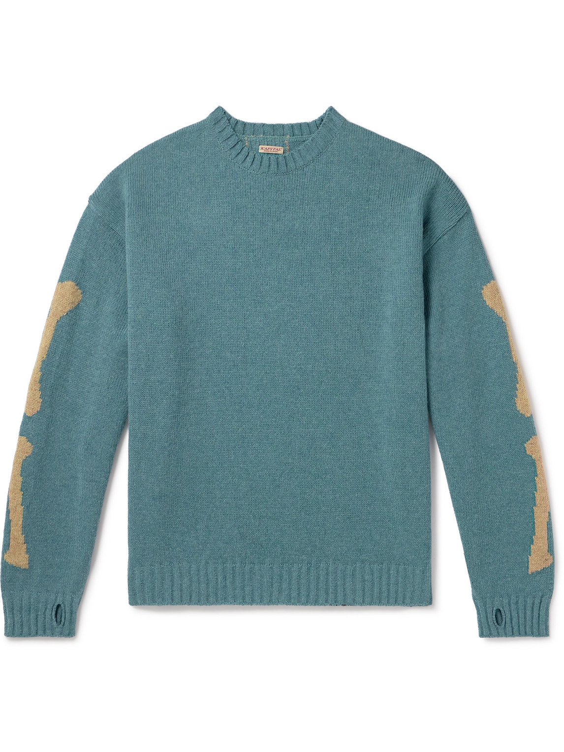 Kapital 5g Intarsia Wool Sweater In Blue