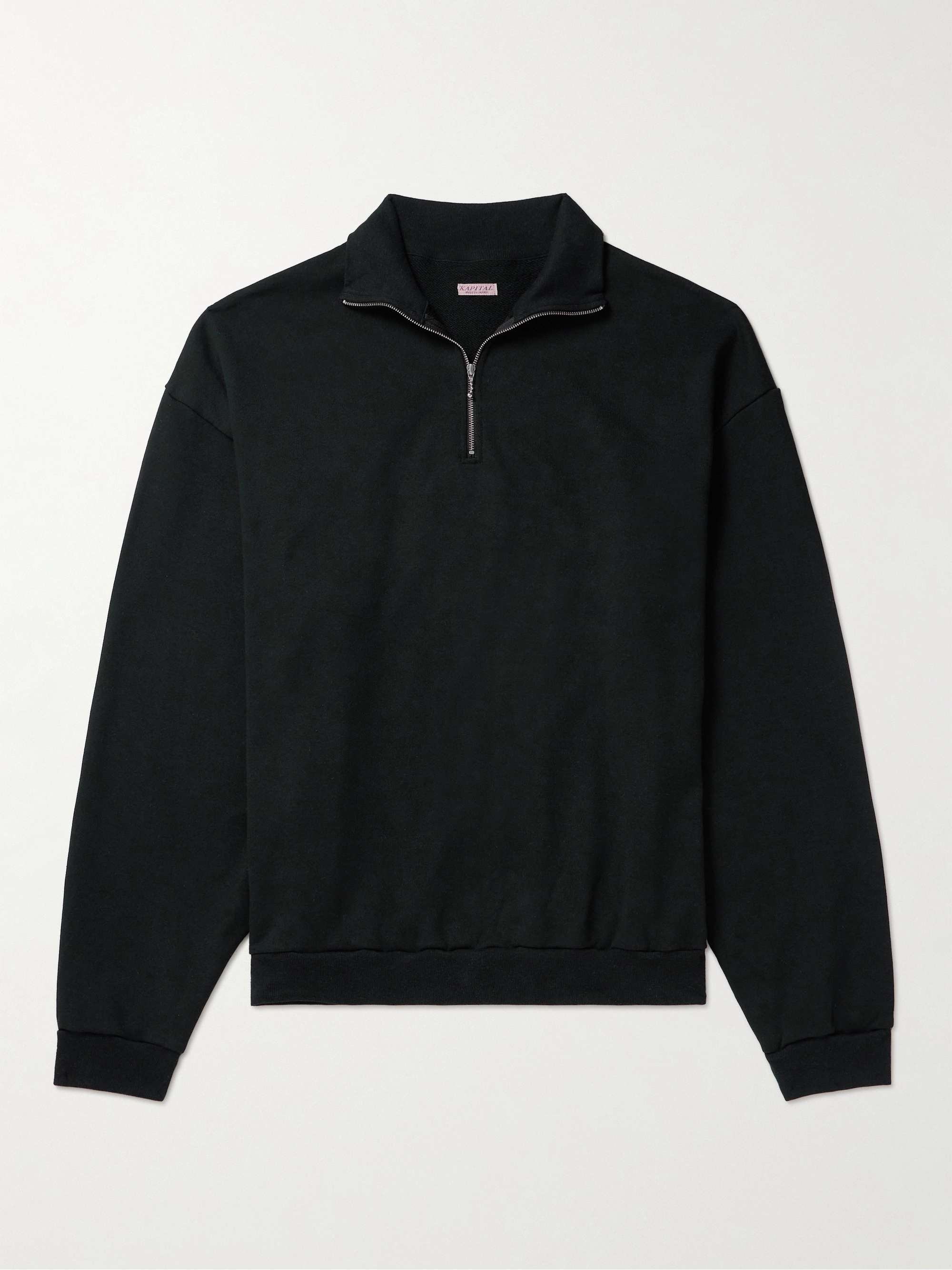 KAPITAL Printed Cotton-Jersey Half-Zip Sweatshirt for Men | MR PORTER