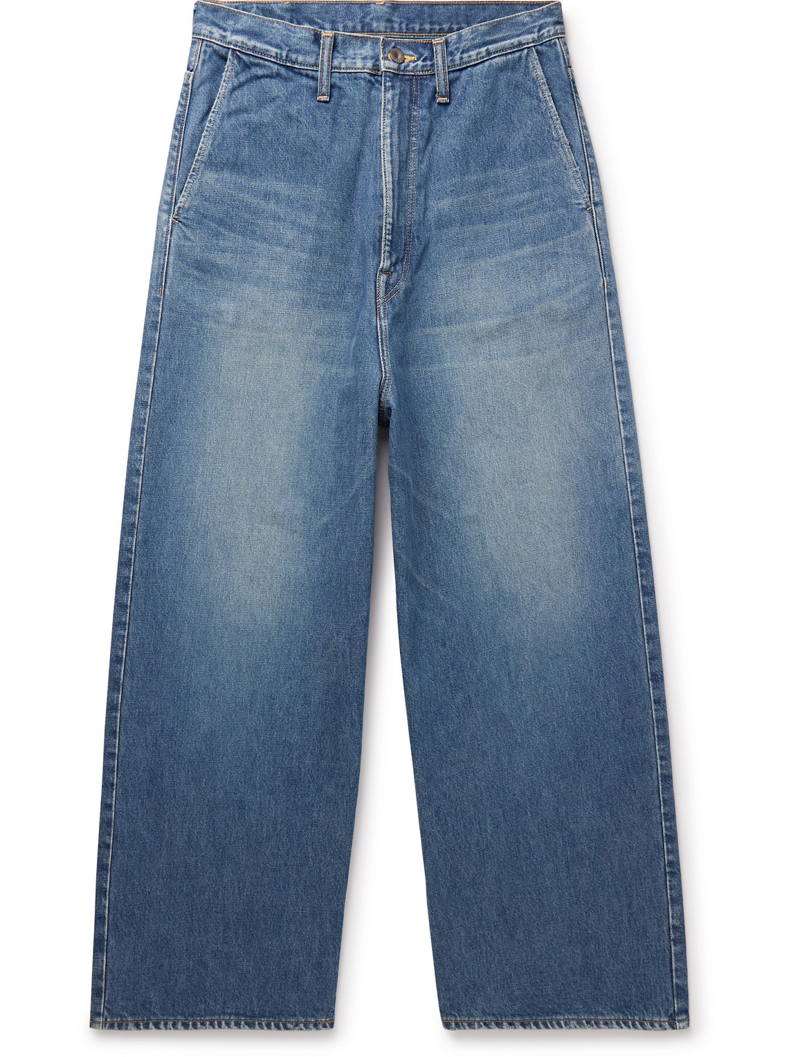 Kapital Port Wide-leg Jeans In Blue