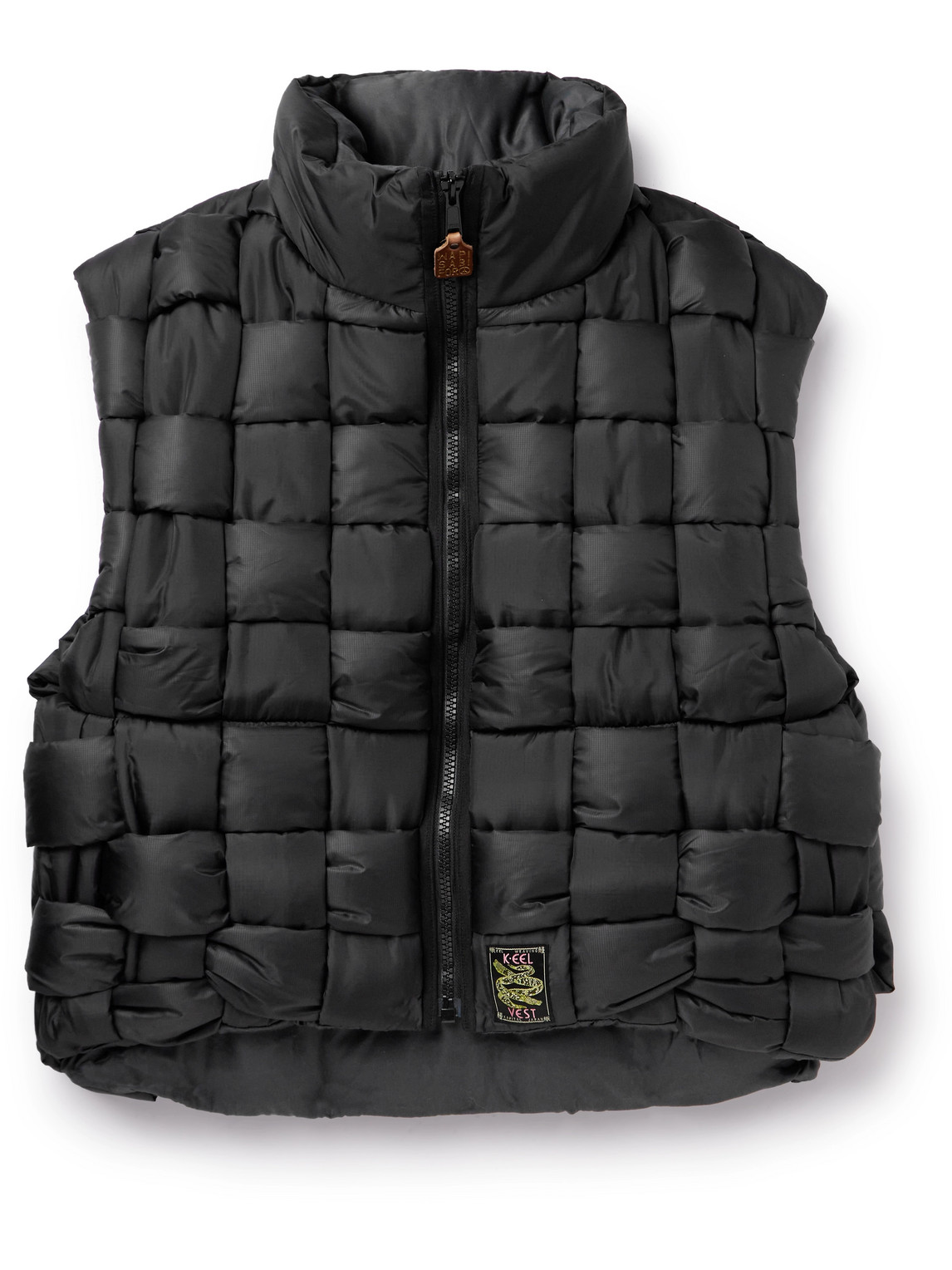 Kapital Reversible Quilted Padded Shell Gilet In Black
