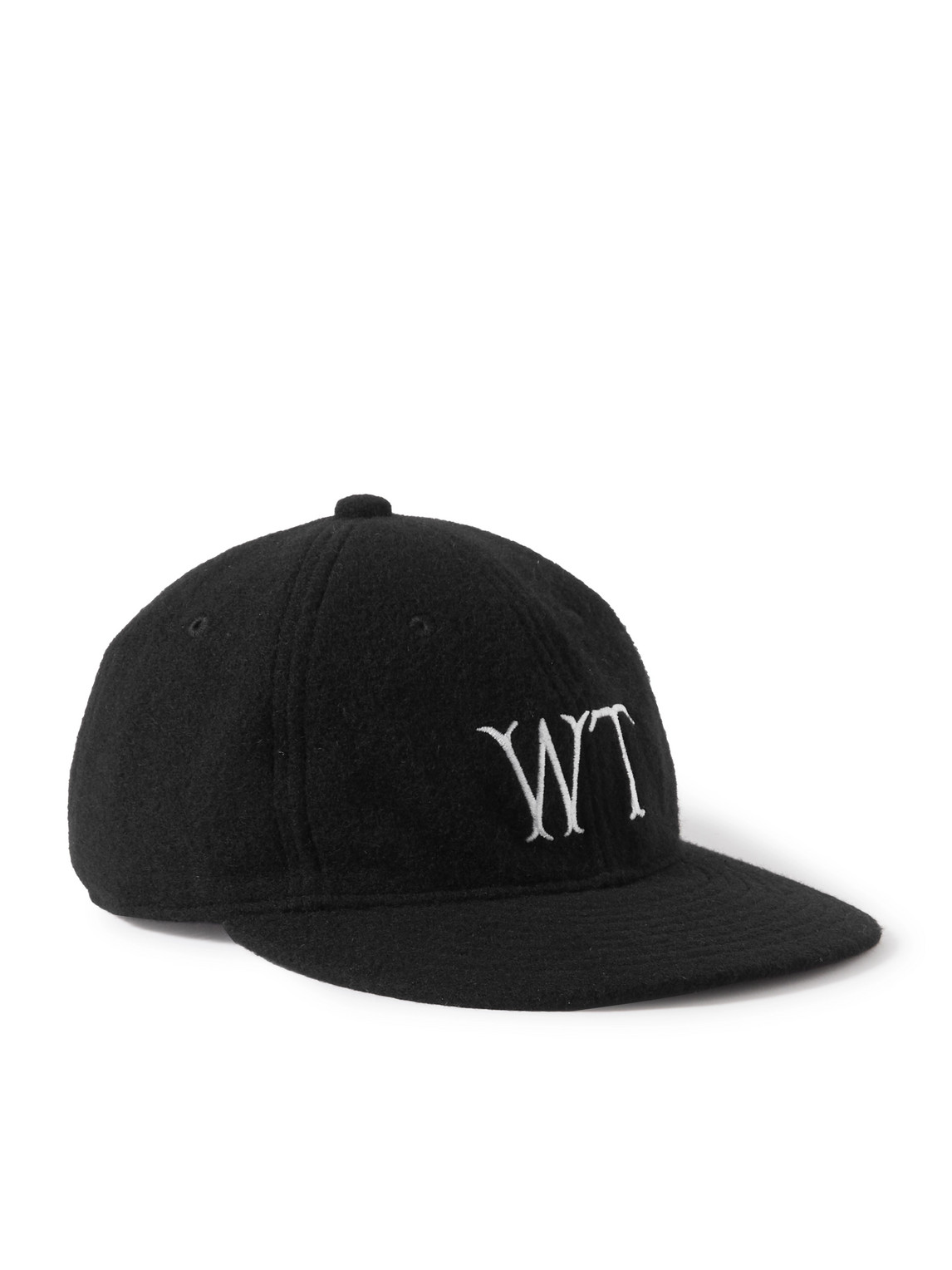 Wtaps Logo-embroidered Wool-blend Baseball Cap In Black