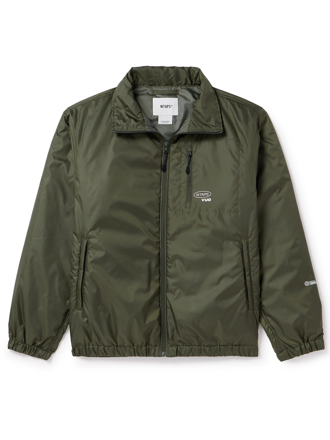Wtaps Logo-print Padded Shell Jacket In Green