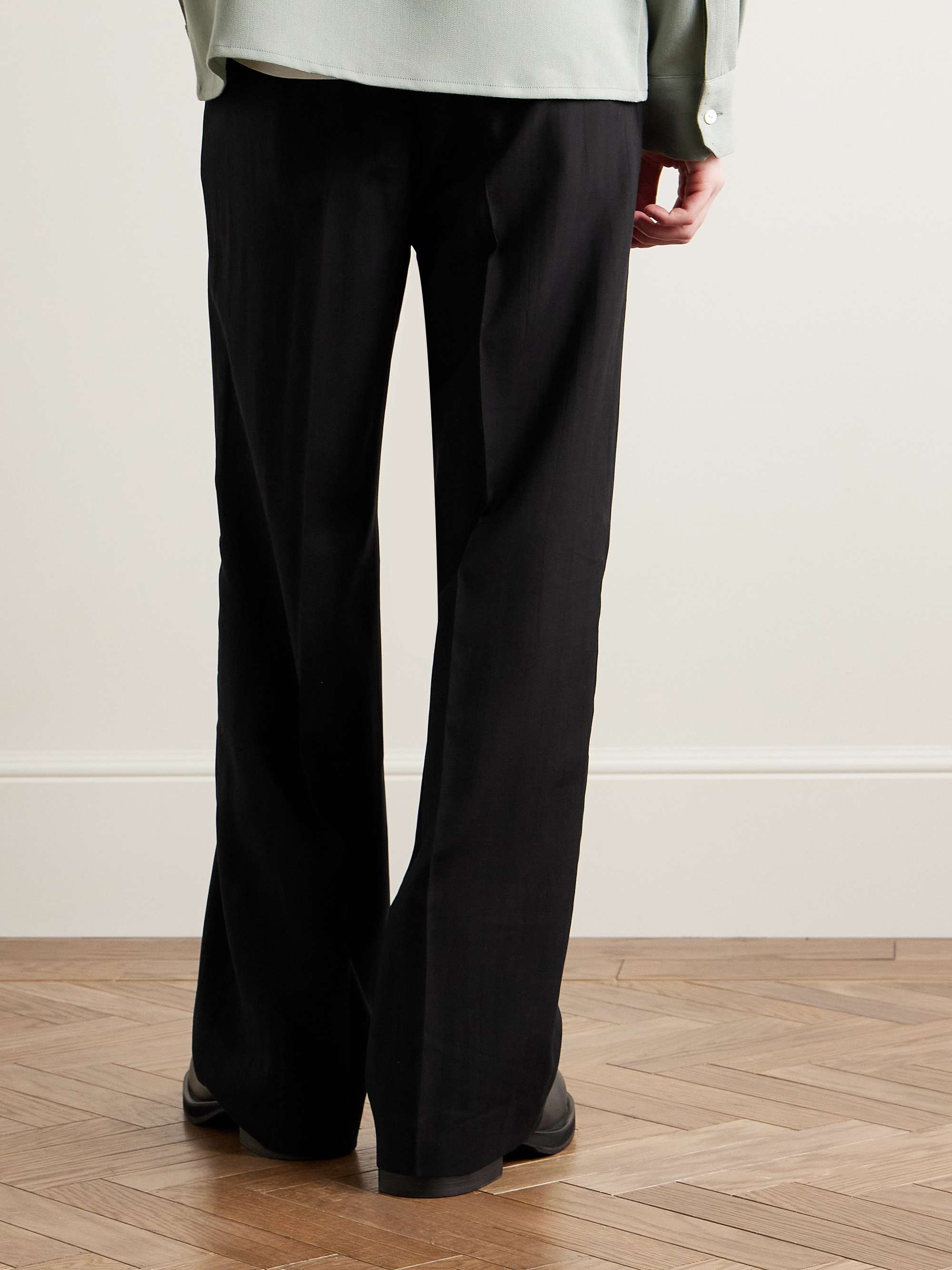 Black Sailor Wide-Leg Crinkled-Twill Trousers | OUR LEGACY