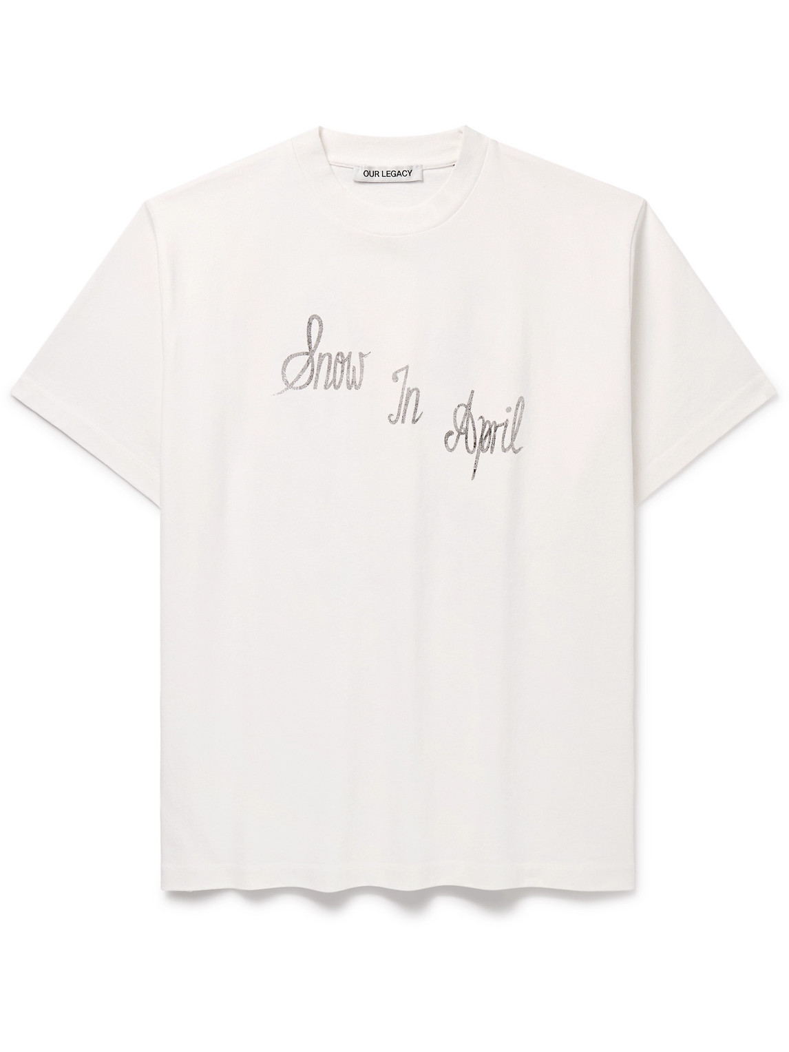 Shop Our Legacy Ronja Printed Cotton-jersey T-shirt In White