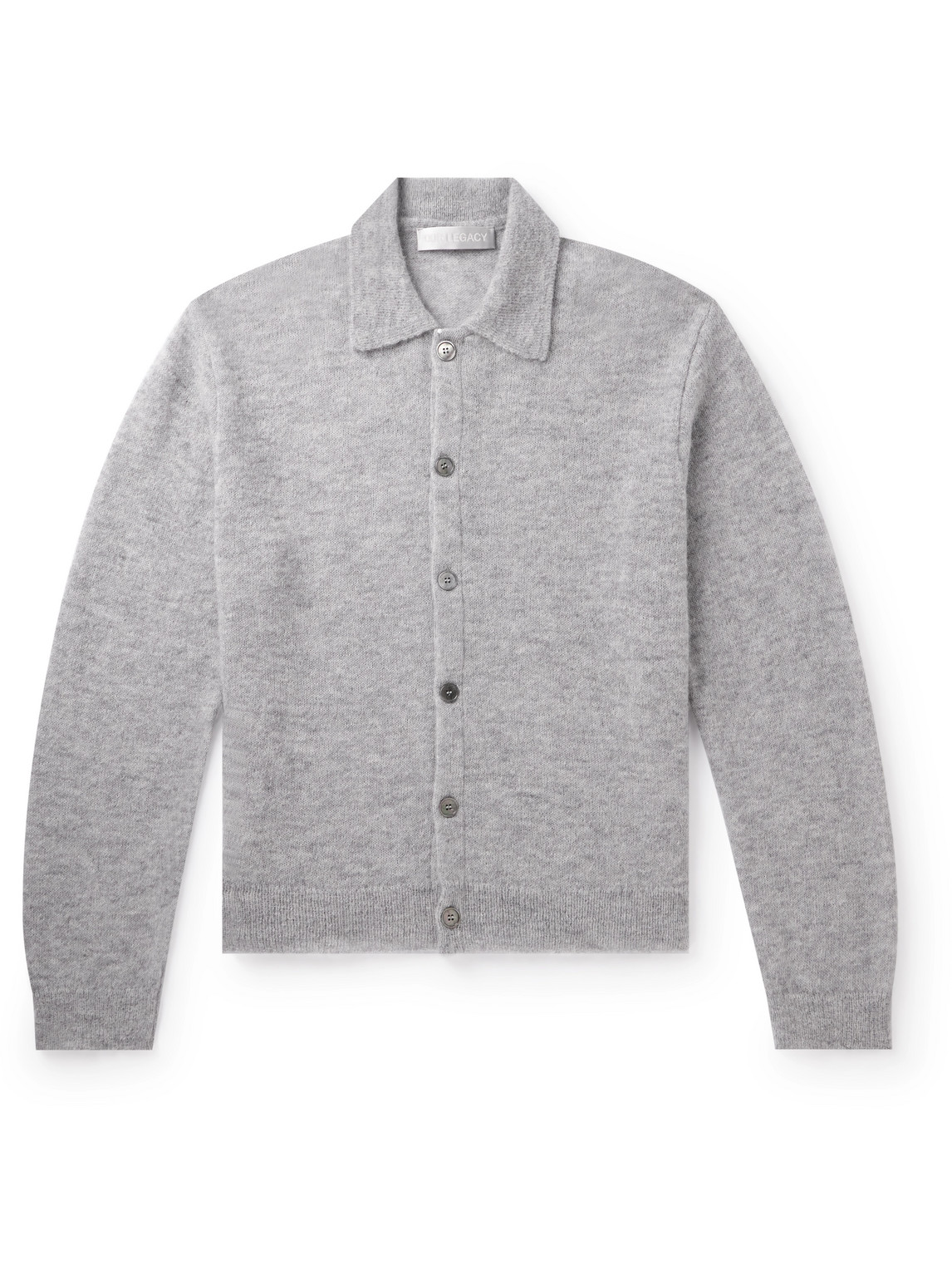 Shop Our Legacy Evening Alpaca-blend Cardigan In Gray