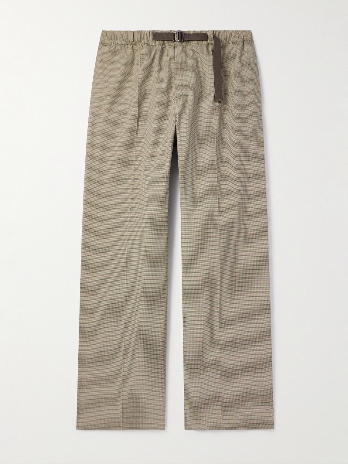Wander Wide-Leg Belted Prince of Wales Cotton-Blend CORDURA® Trousers