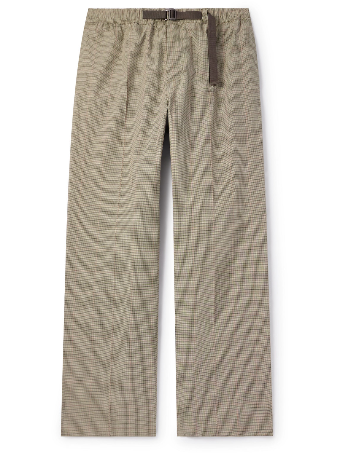 Wander Wide-Leg Belted Prince of Wales Cotton-Blend CORDURA® Trousers