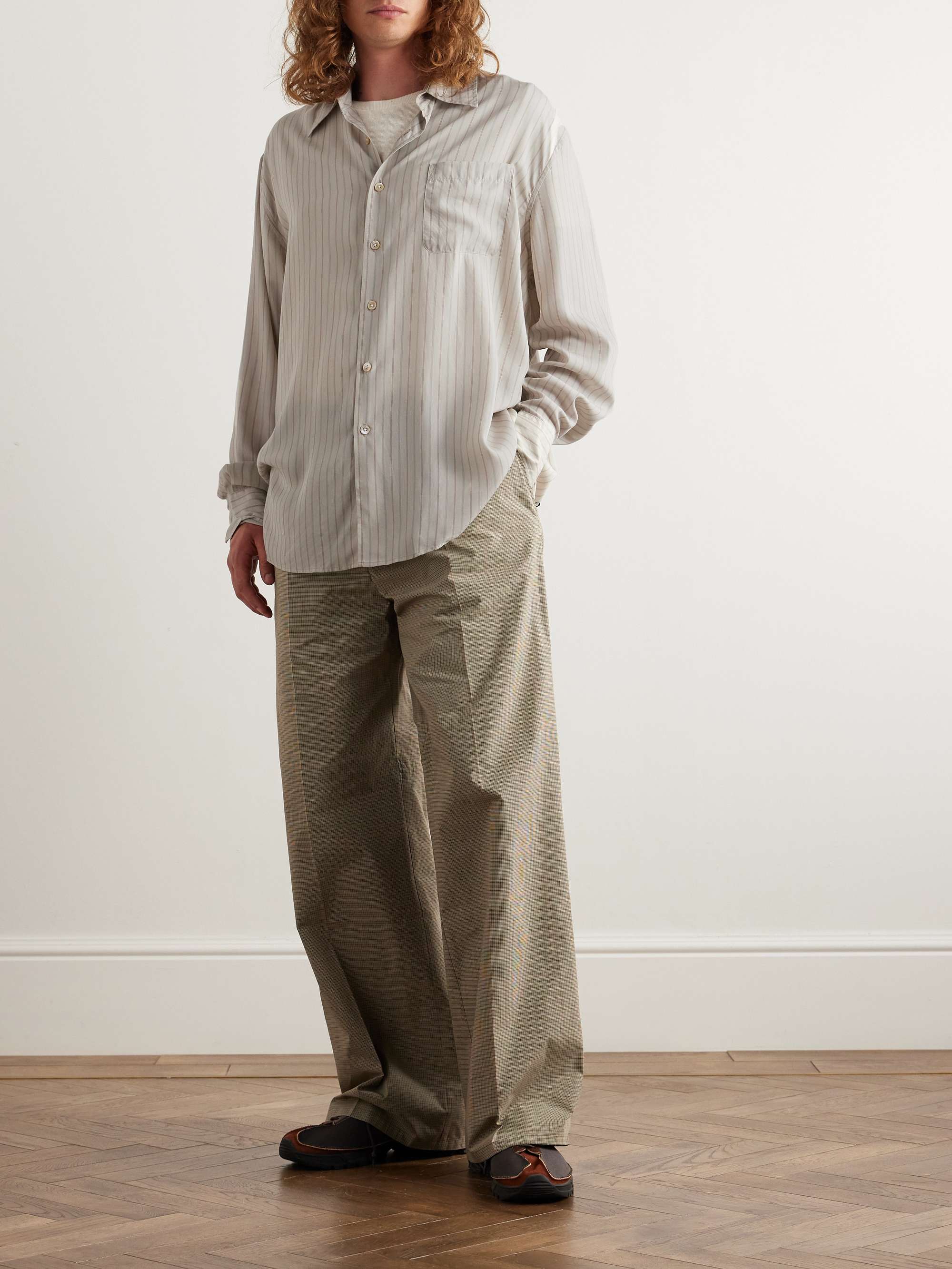 OUR LEGACY Above Oversized Striped TENCEL™ Lyocell Shirt for Men 