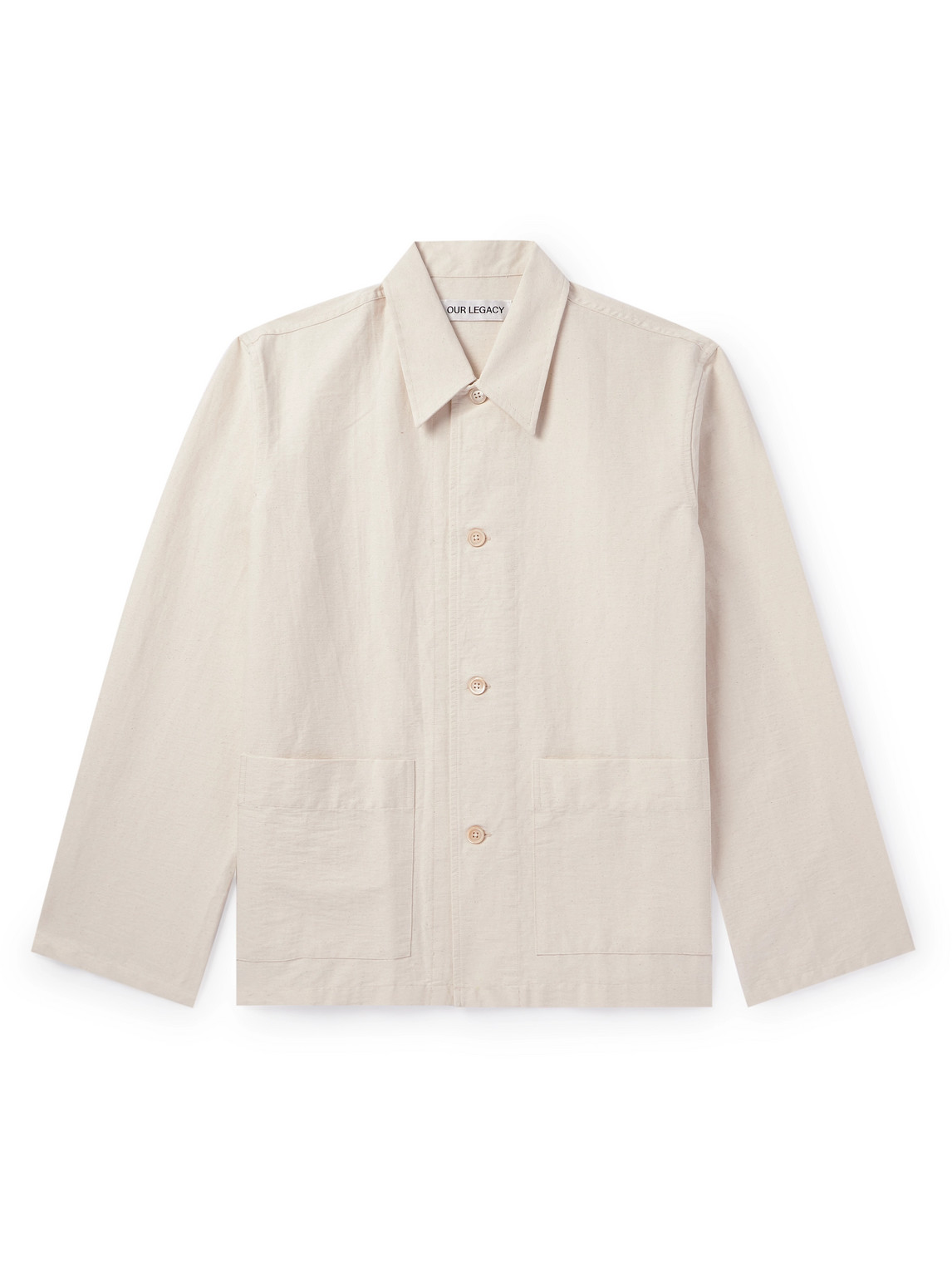 Our Legacy Haven Cotton-blend Overshirt In Neutrals