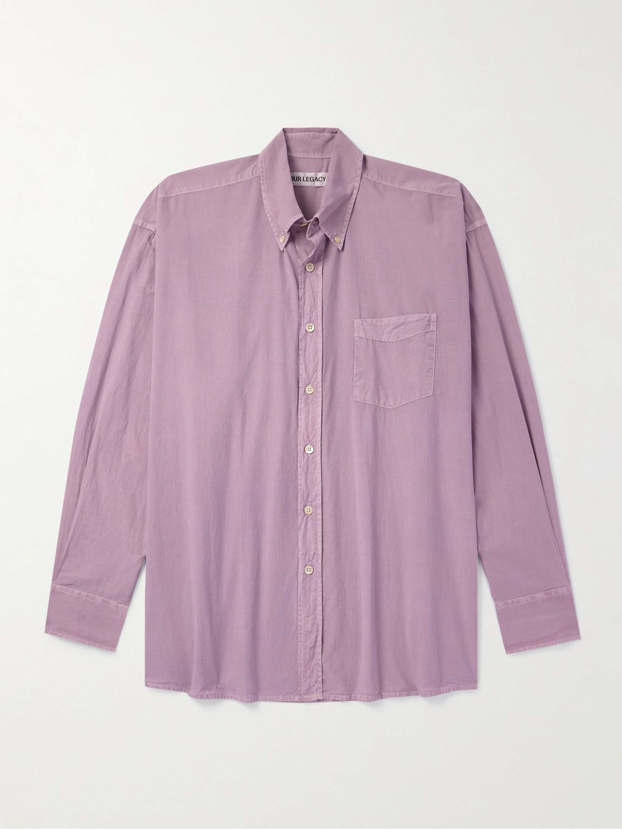 OUR LEGACY Borrowed Button-Down Collar Cotton-Voile Shirt
