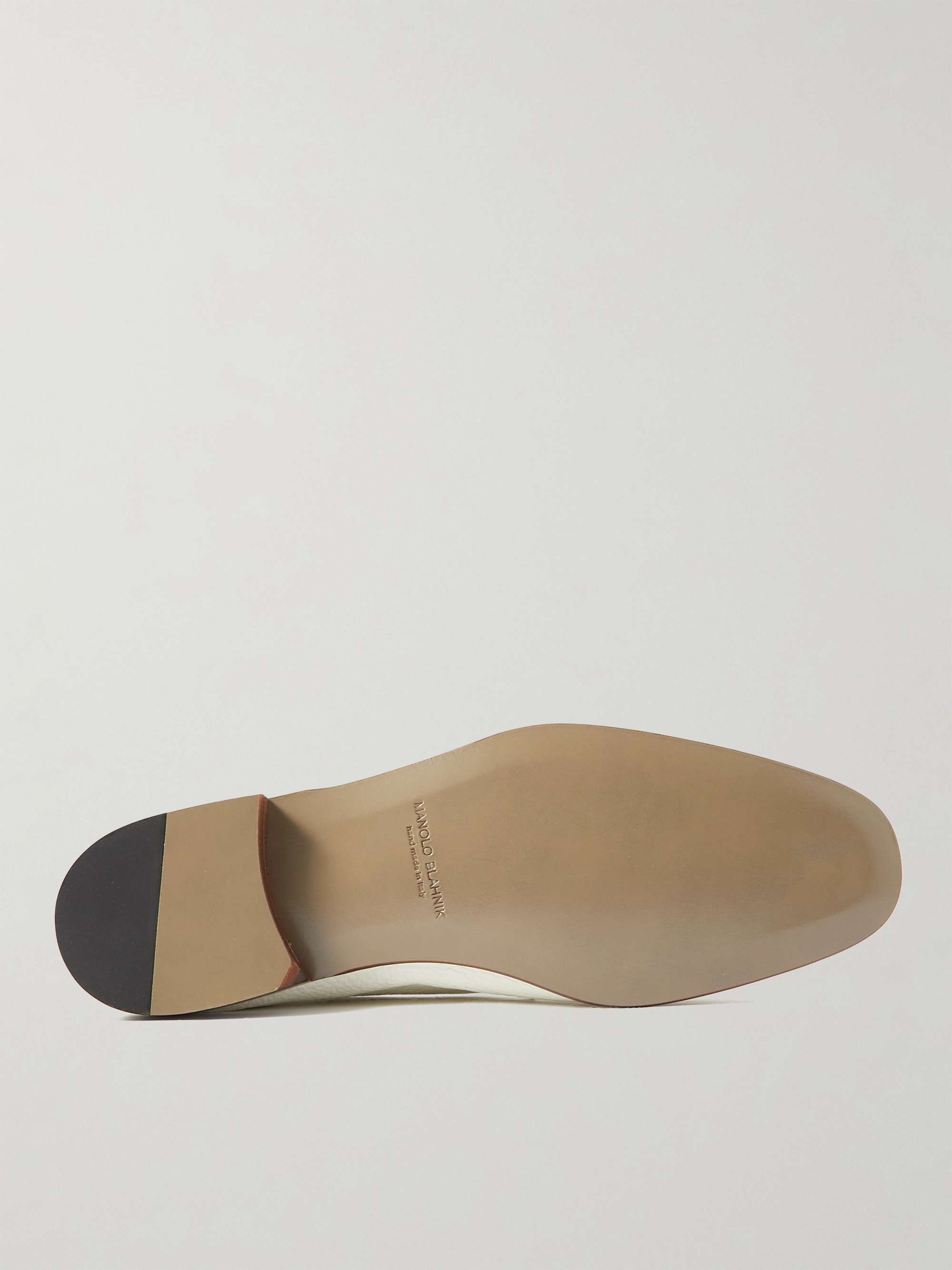 MANOLO BLAHNIK Truro Full-Grain Leather Loafers
