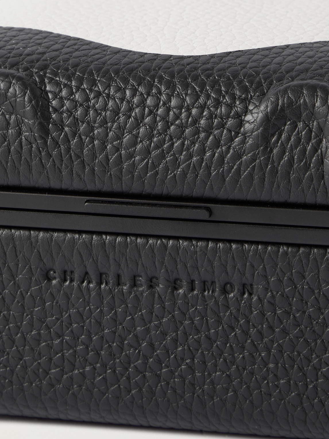 Shop Charles Simon Eaton Zebra Full-grain Leather Travel Watch Case In Black