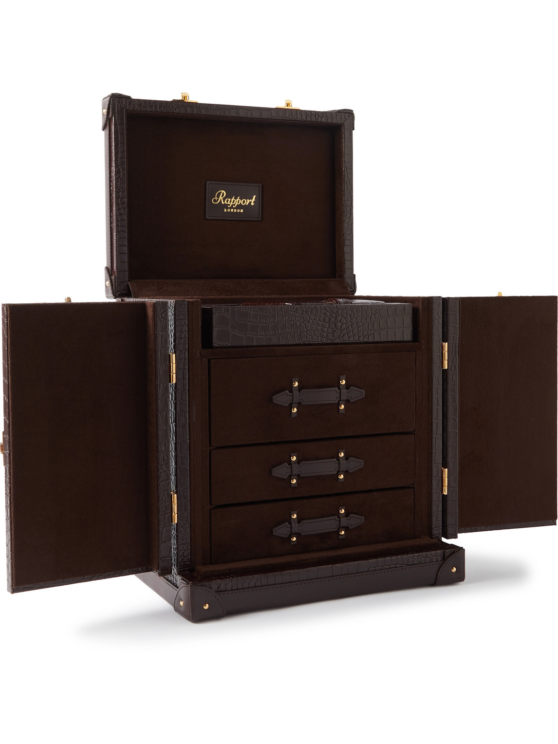 Brompton Croc-Effect Leather Accessory Trunk