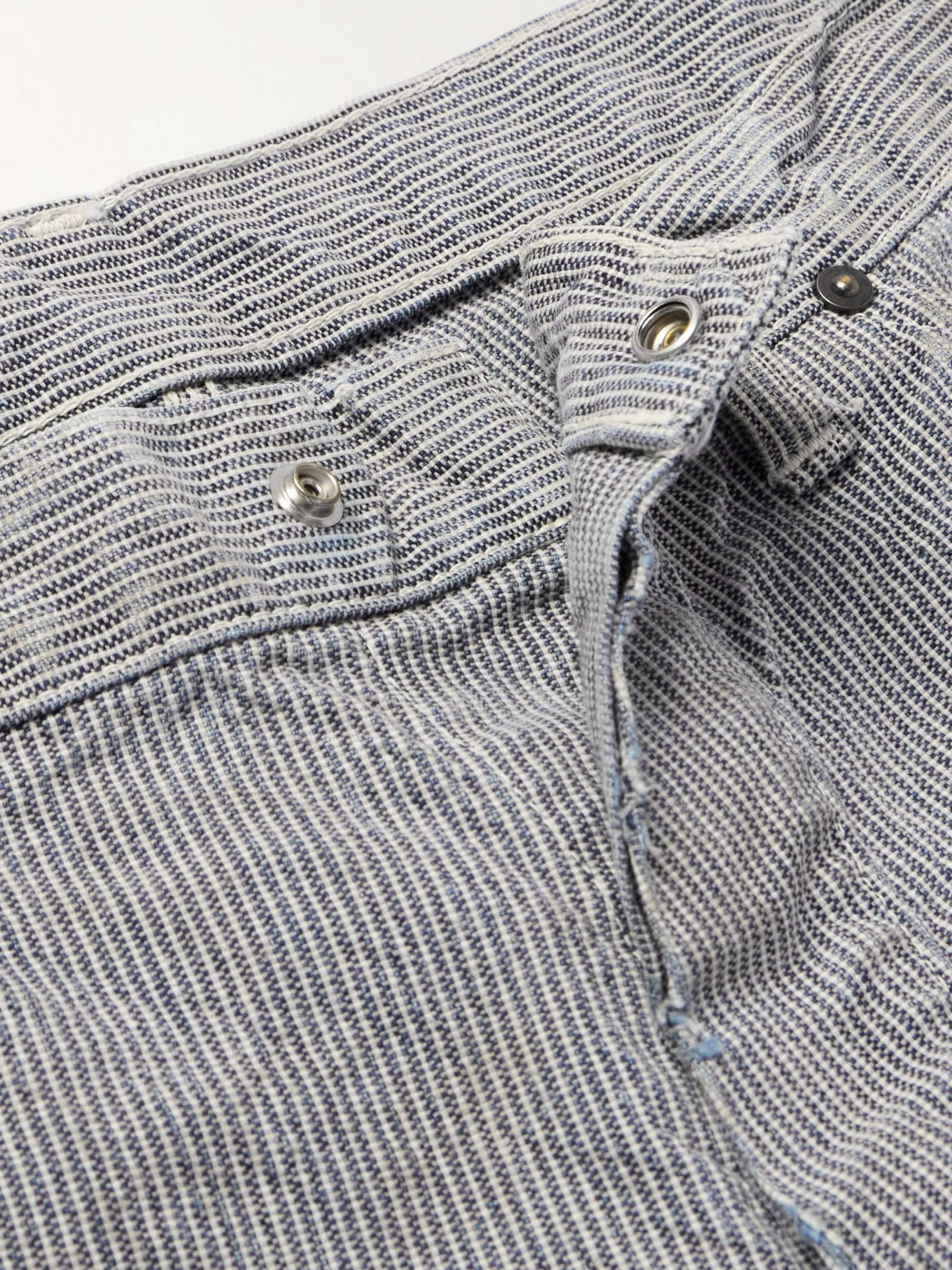 SAINT MXXXXXX Straight-Leg Distressed Striped Paint SAINT MXXXXXX Straight-Leg Distressed Striped Paint