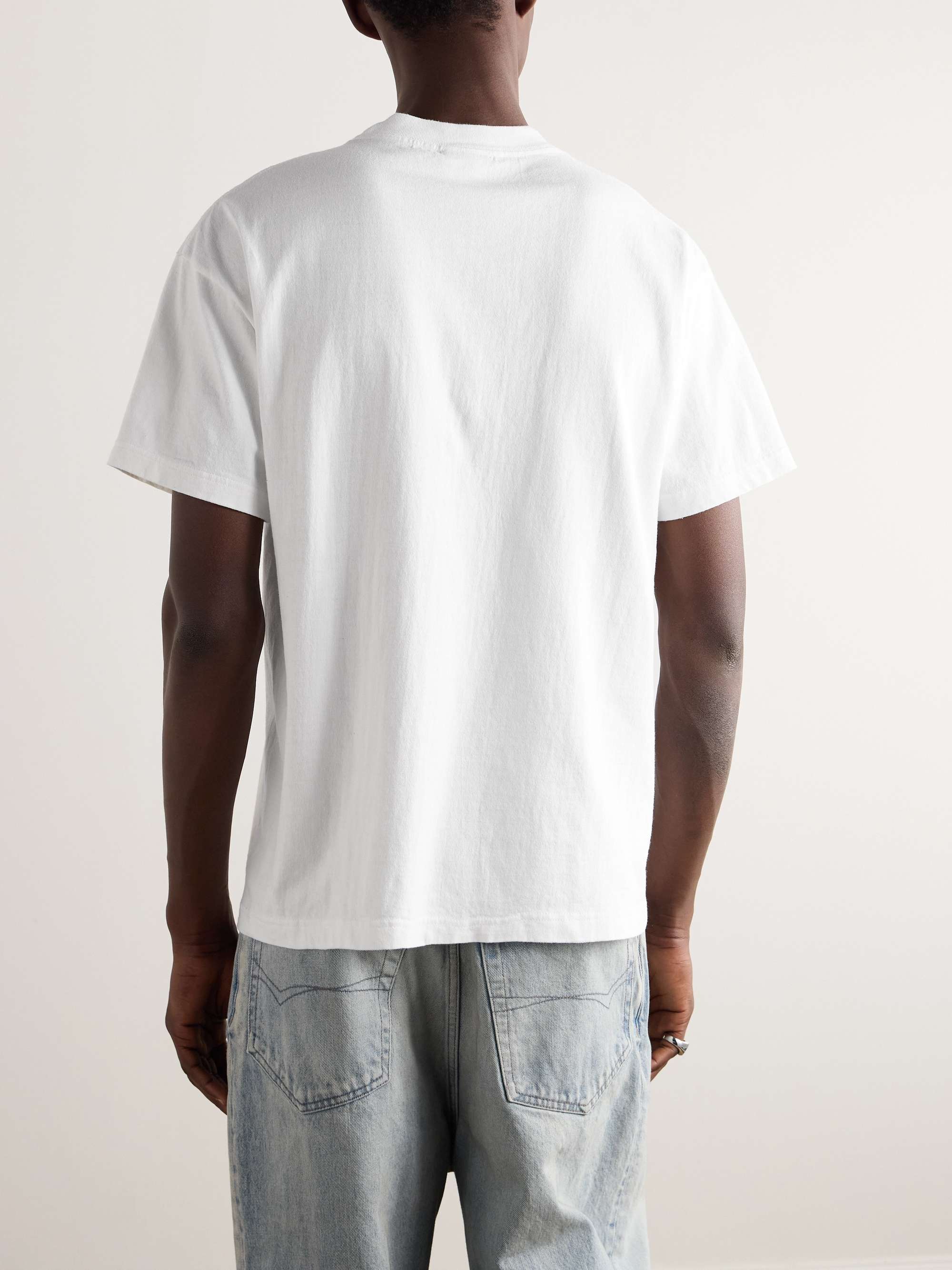SAINT MXXXXXX + Born X Raised Logo-Print Embroidered Cotton