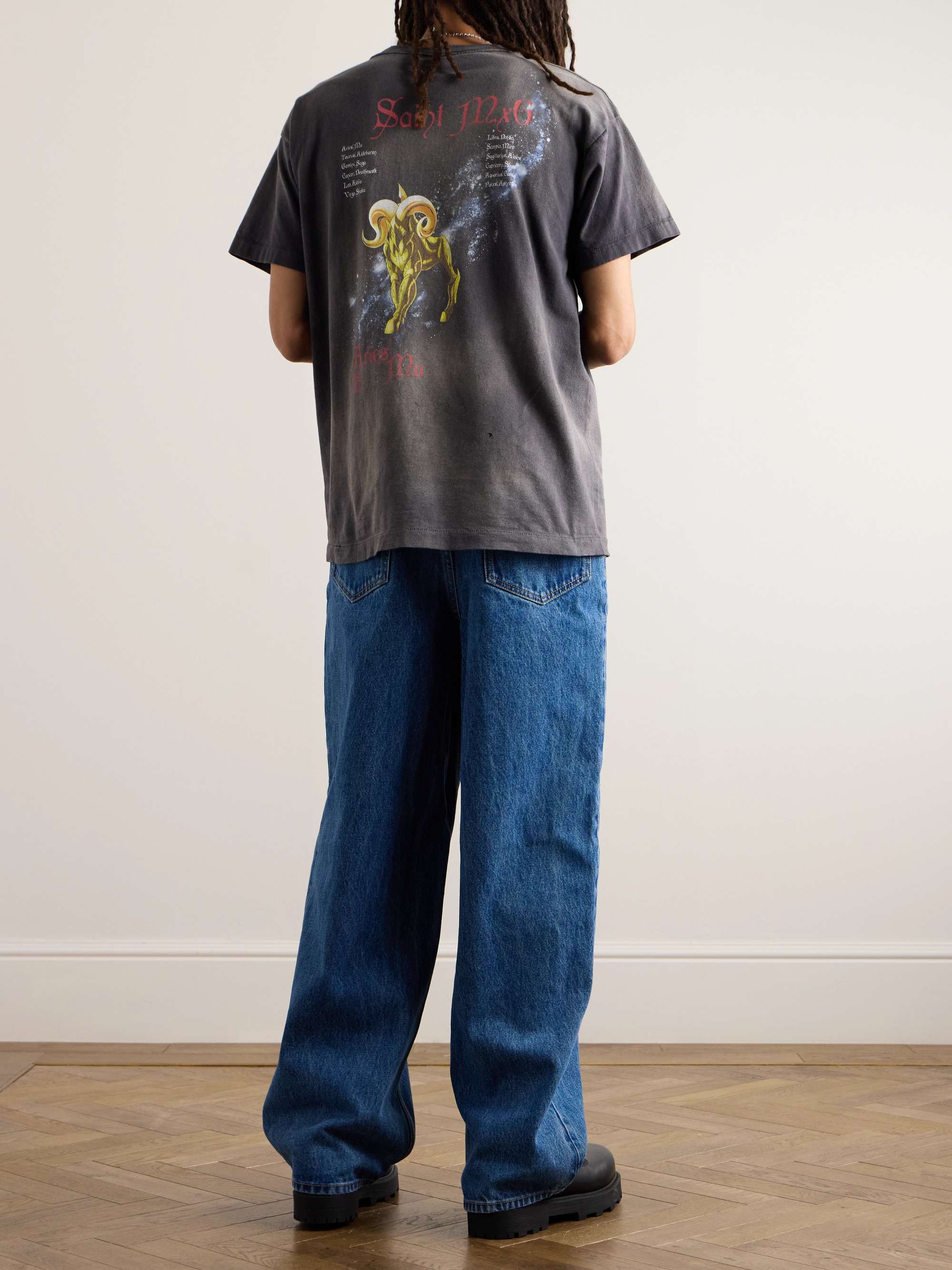 SAINT MXXXXXX + Saint Seiya コットンジャージー Tシャツ