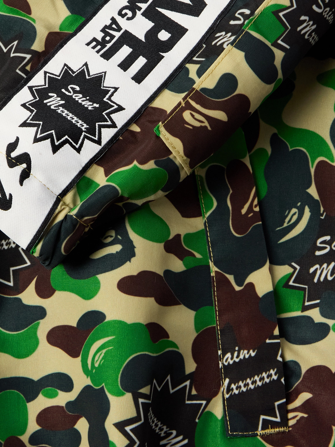 SAINT MXXXXXX BAPE® CAMOUFLAGE-PRINT TWILL ZIP-UP JACKET