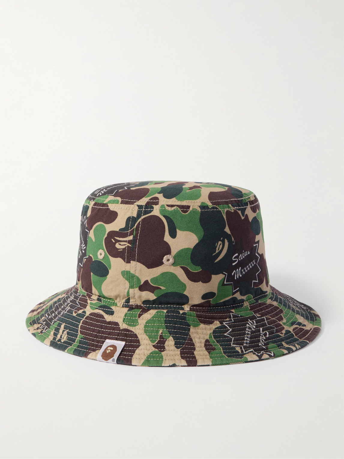 SAINT Mxxxxxx | Green | A Bathing Ape Logo-Detailed Camouflage-Pr_