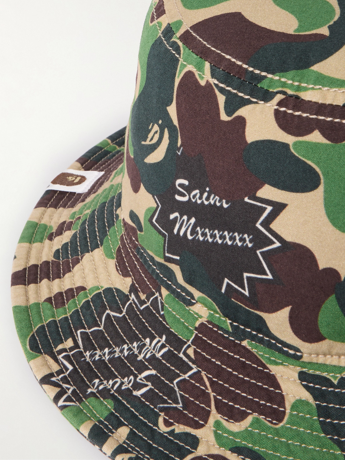 SAINT Mxxxxxx | Green | A Bathing Ape Logo-Detailed Camouflage-Pr_