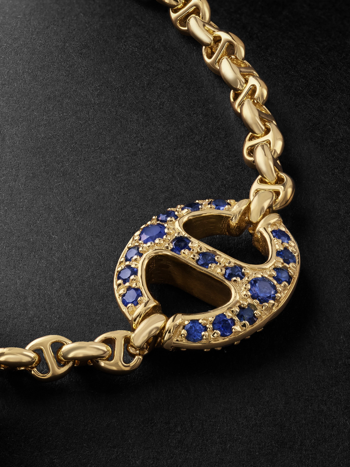 Shop Hoorsenbuhs 18-karat Gold, Sapphire And Diamond Bracelet
