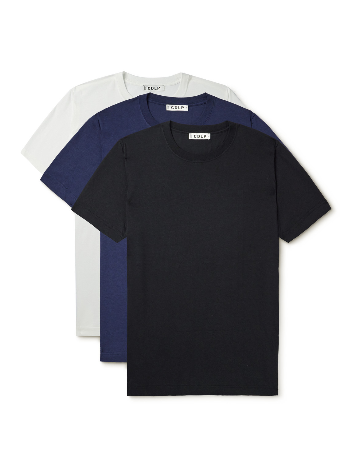 Cdlp Three-pack Lyocell And Pima Cotton-blend Jersey T-shirts In Multi
