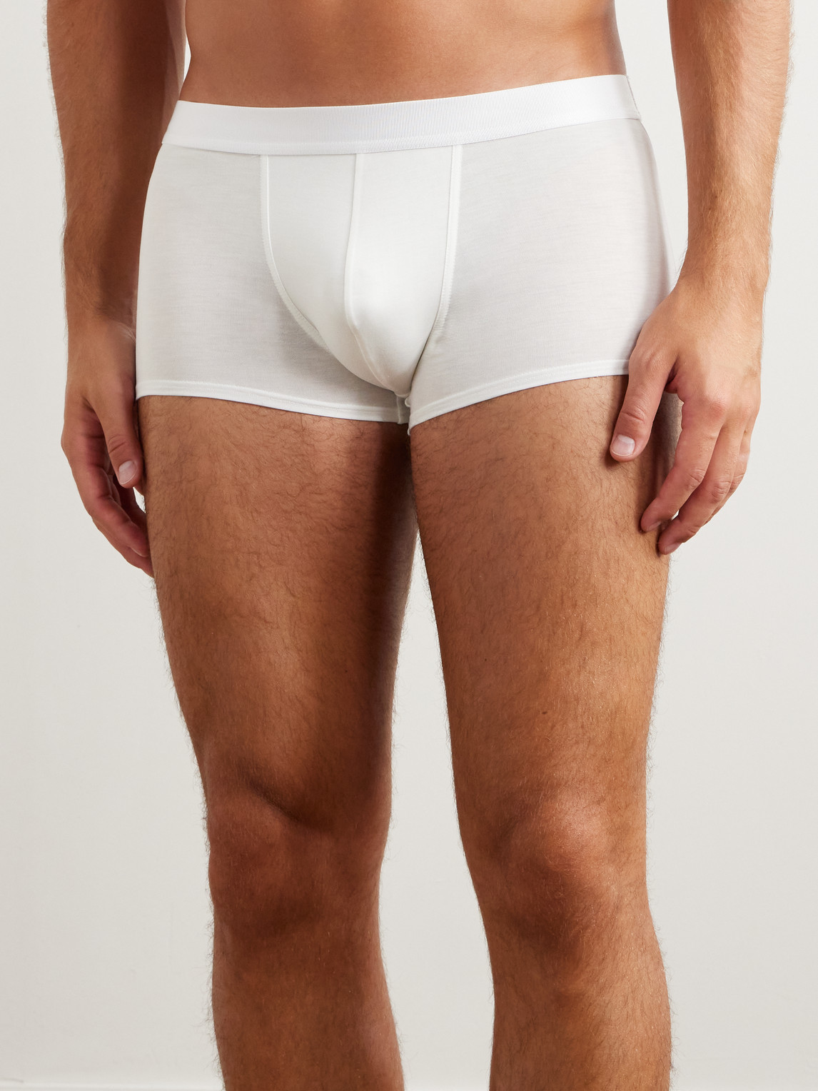 Shop Cdlp Three-pack Stretch-tencel™ Lyocell Boxer Briefs In White