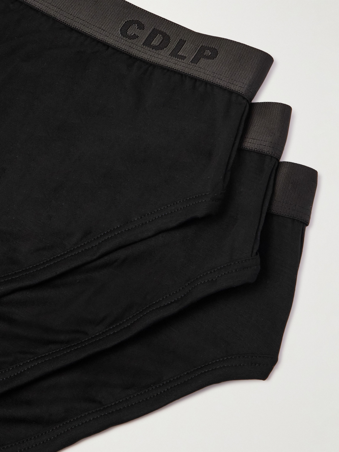 Cdlp Three-pack Stretch-lyocell Briefs In Black