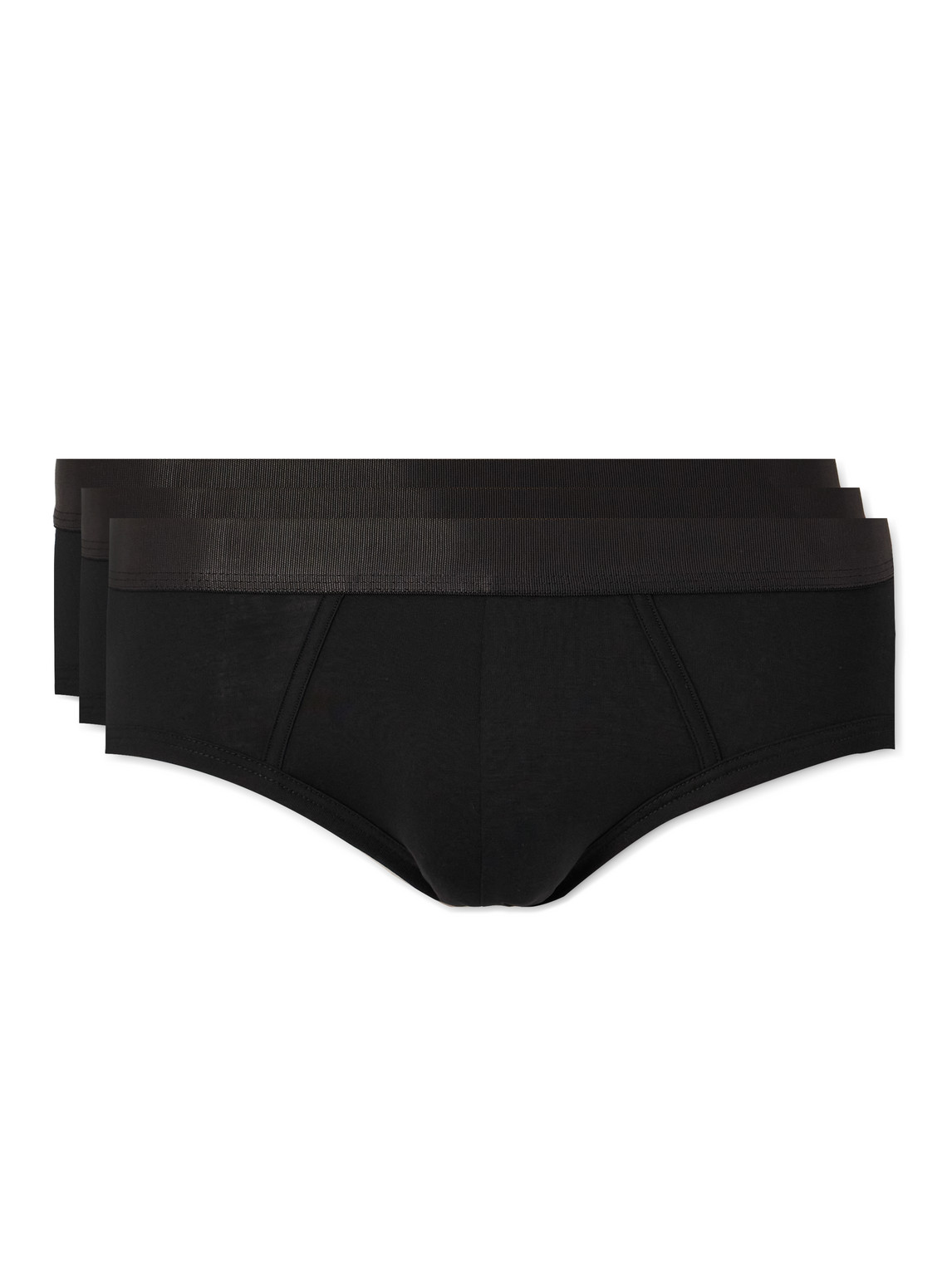 Cdlp Three-pack Stretch-lyocell Briefs In Black