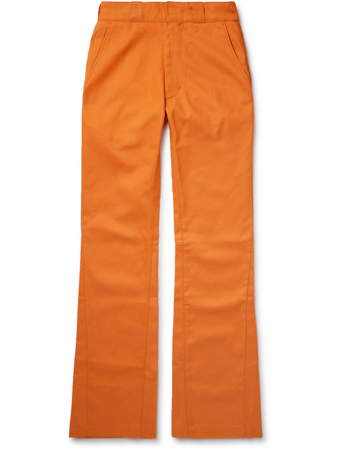 Gallery Dept. Flared Cotton-twill Chinos In Orange