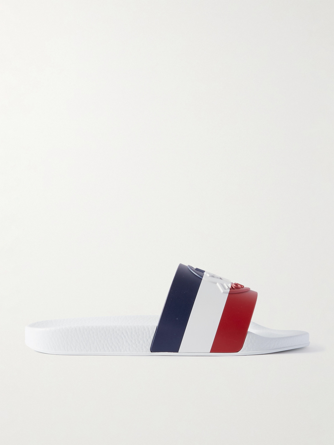 Basile Logo-Embossed Striped Rubber Slides