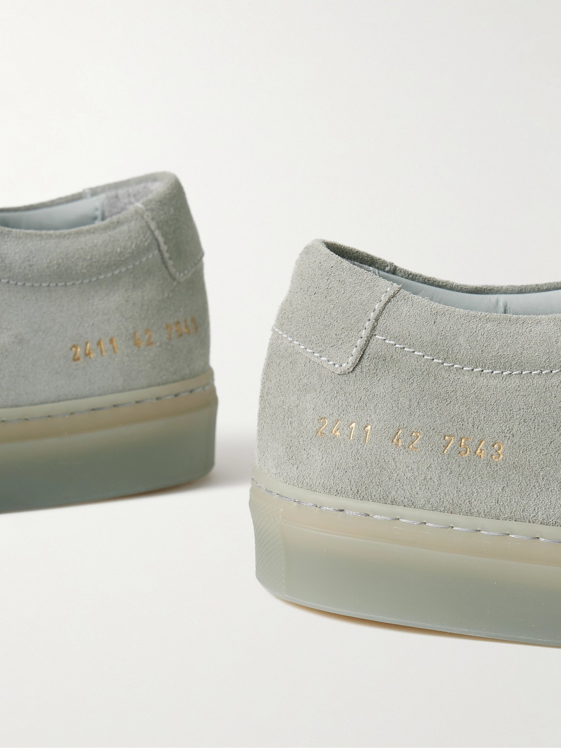 Shop Common Projects Original Achilles Suede Sneakers In Gray