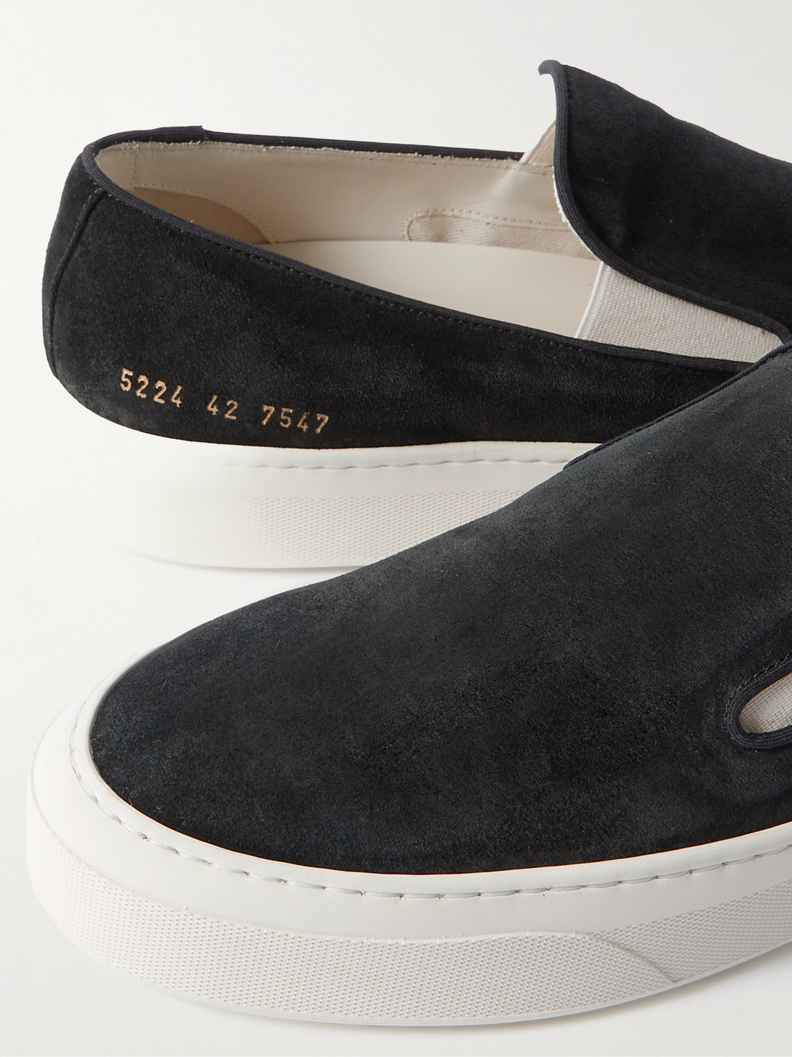 Shop Common Projects Suede Slip-on Sneakers In Black