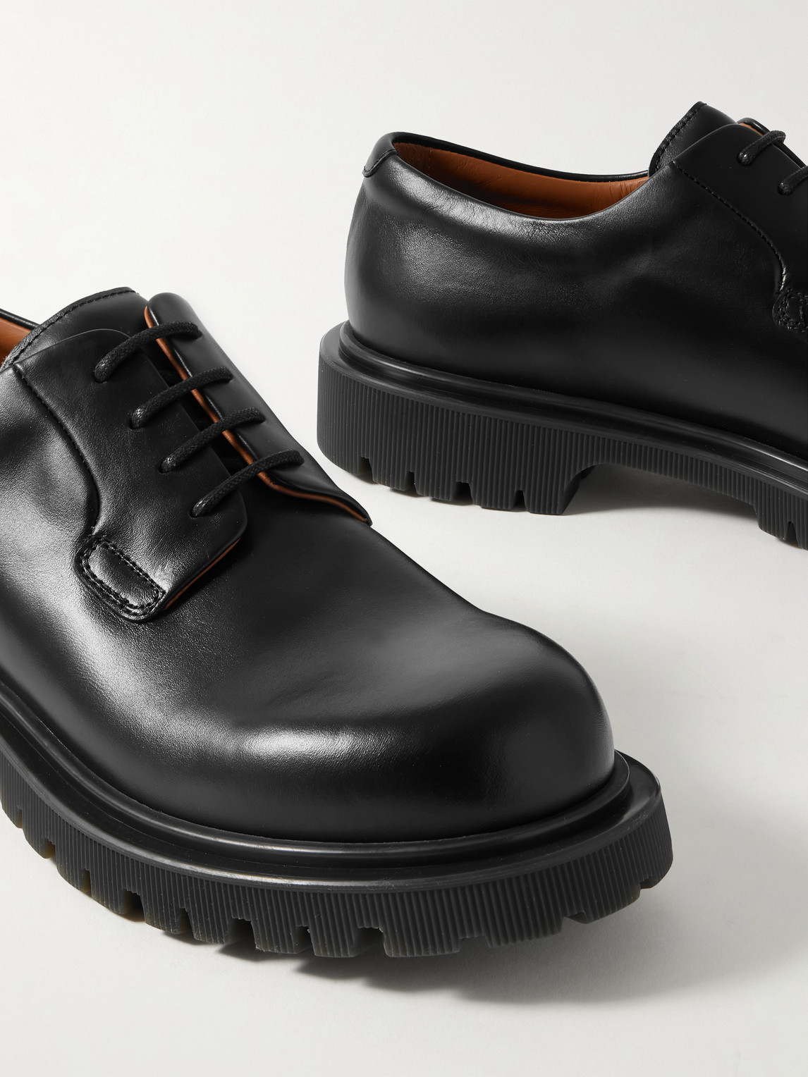 Shop Common Projects Leather Derby Shoes In Black