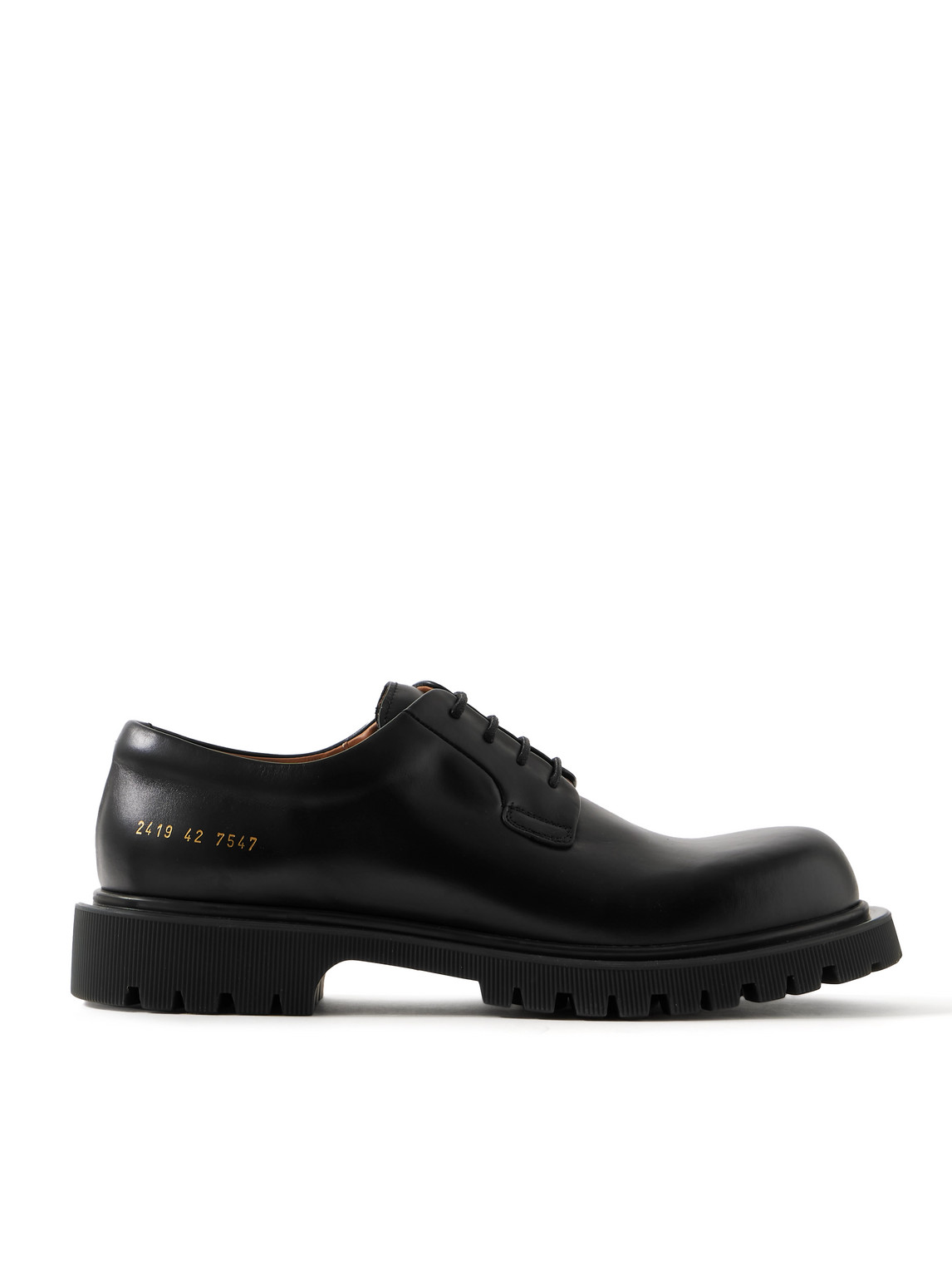 Shop Common Projects Leather Derby Shoes In Black