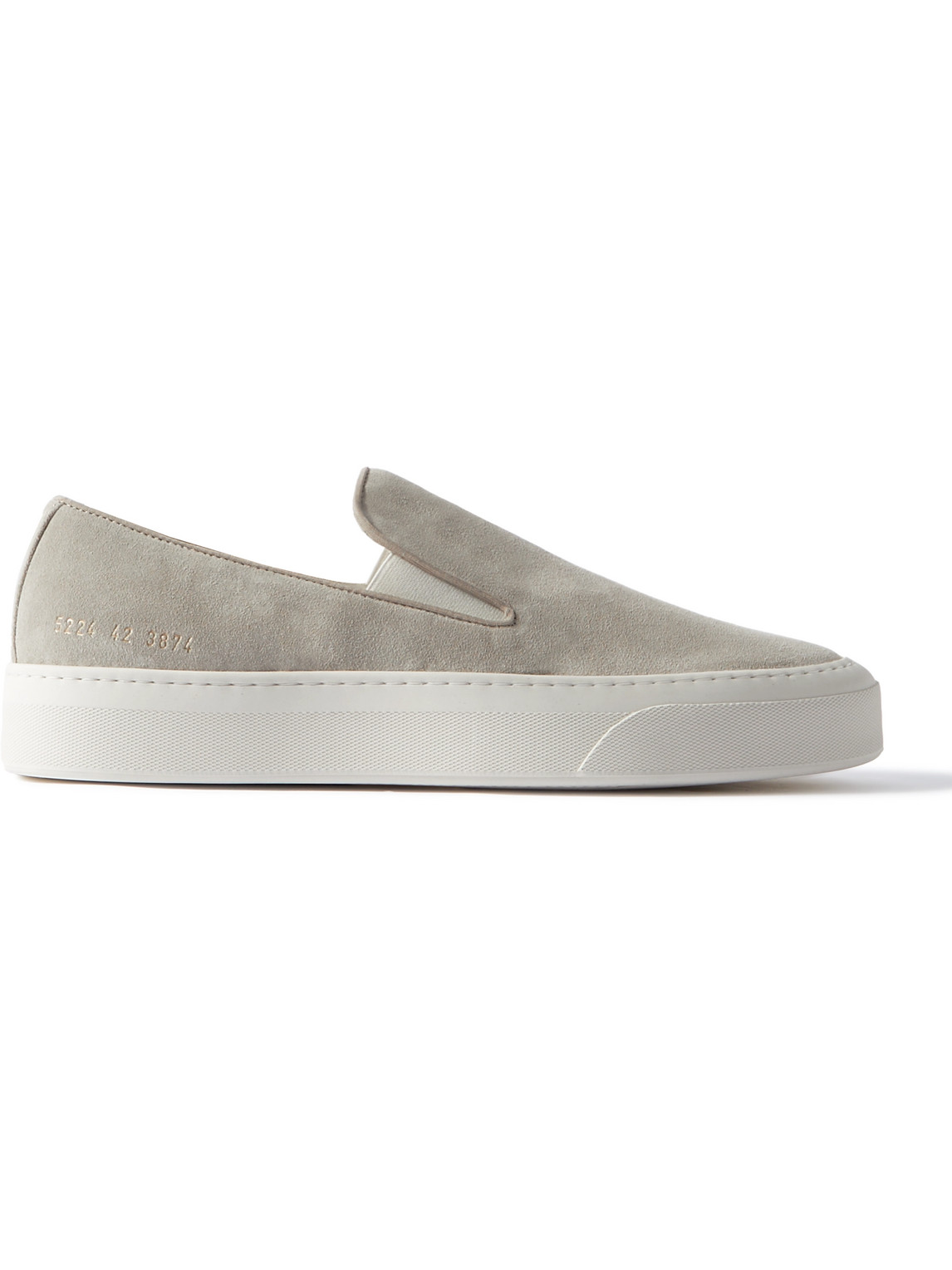 Shop Common Projects Suede Slip-on Sneakers In Gray