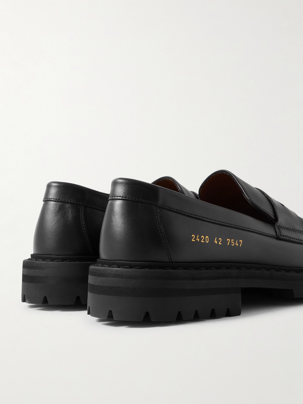 Shop Common Projects Leather Penny Loafers In Black
