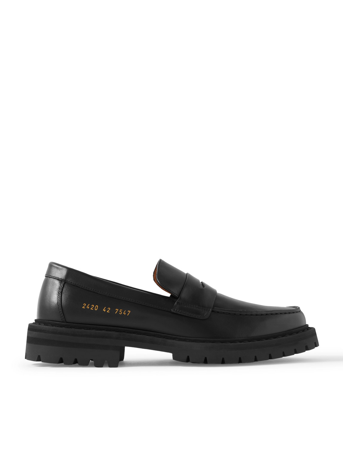 Shop Common Projects Leather Penny Loafers In Black