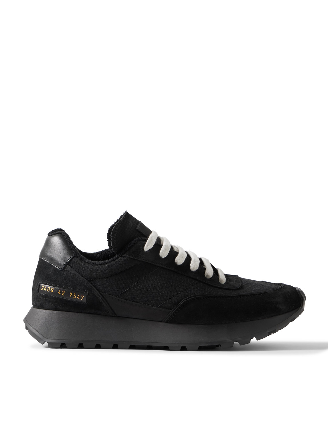 COMMON PROJECTS TRACK CLASSIC LEATHER AND SUEDE-TRIMMED RIPSTOP SNEAKERS