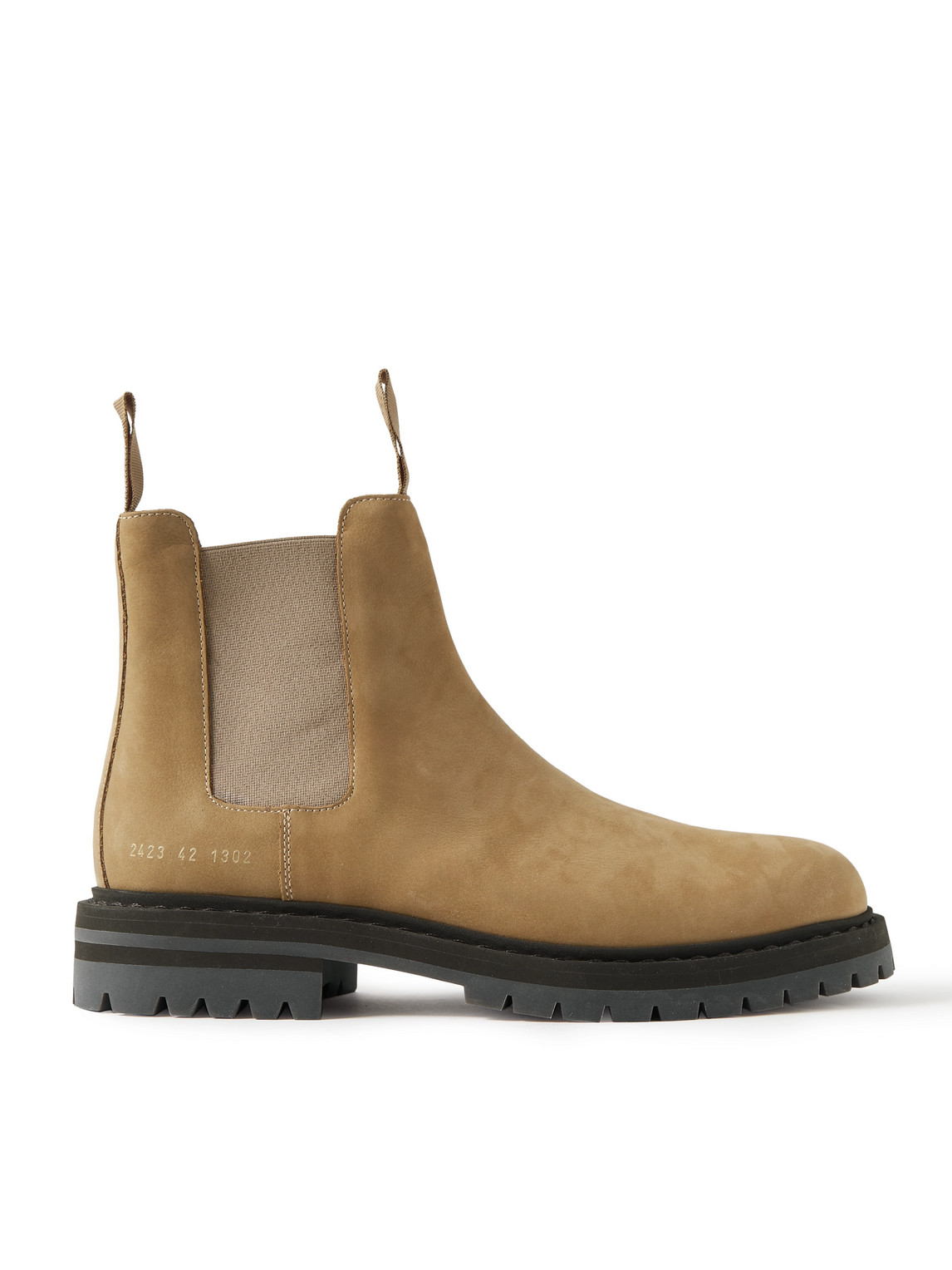 Common Projects Nubuck Chelsea Boots In Brown
