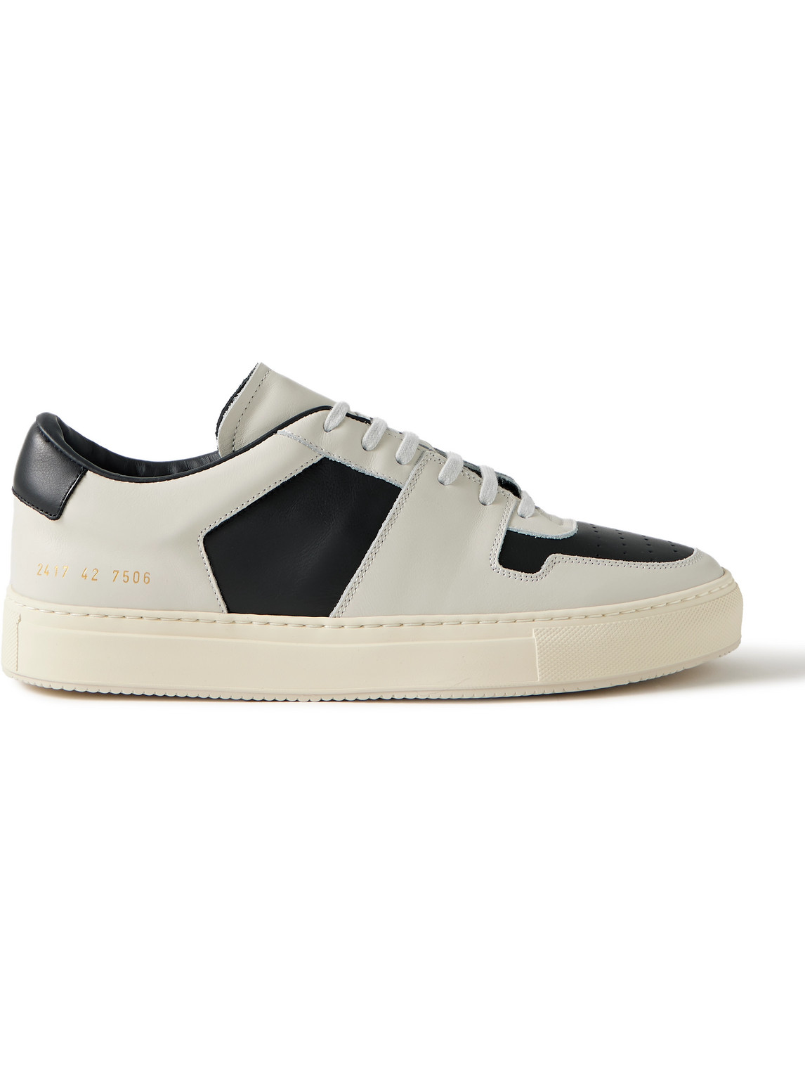 Common Projects Decades Two-tone Leather Sneakers In White