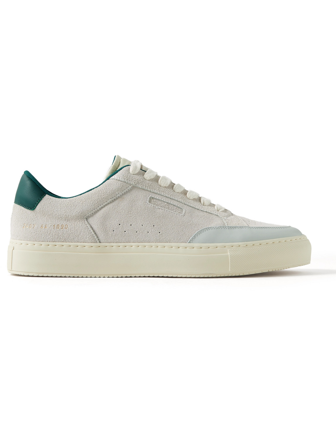 Common Projects Tennis Pro Shell And Leather-trimmed Suede