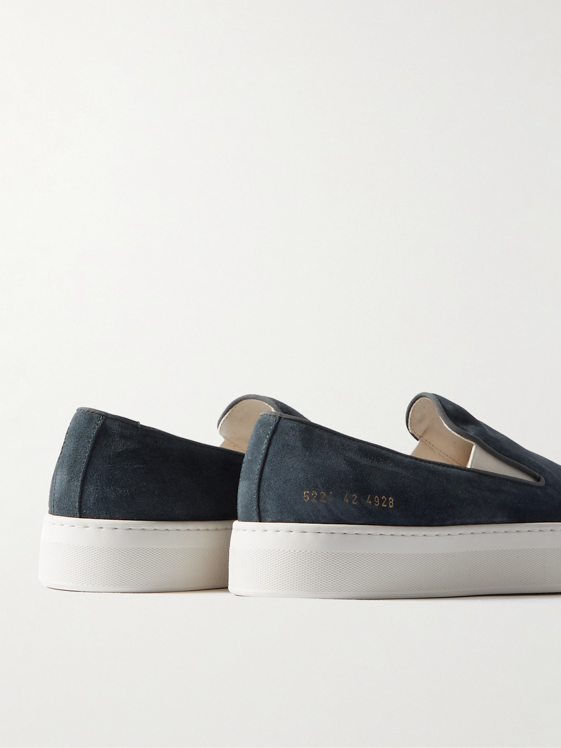Shop Common Projects Suede Slip-on Sneakers In Blue