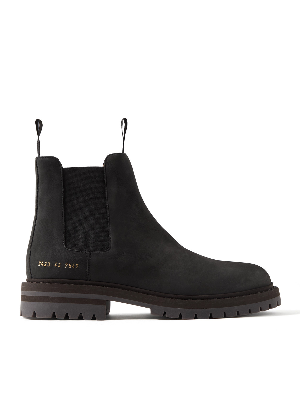 Common Projects Nubuck Chelsea Boots In Black