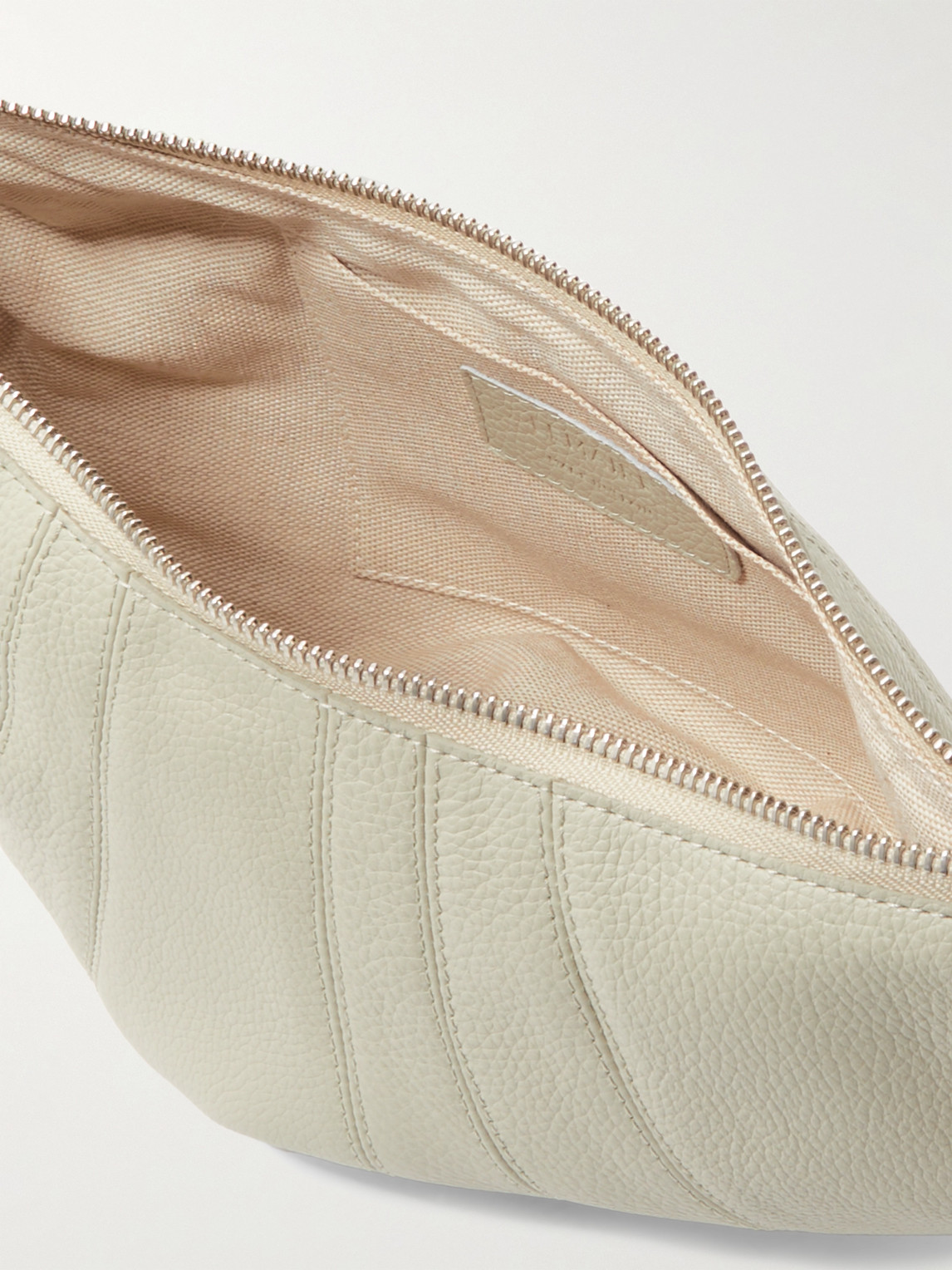 Shop Lemaire Croissant Small Full-grain Leather Messenger Bag In Neutrals