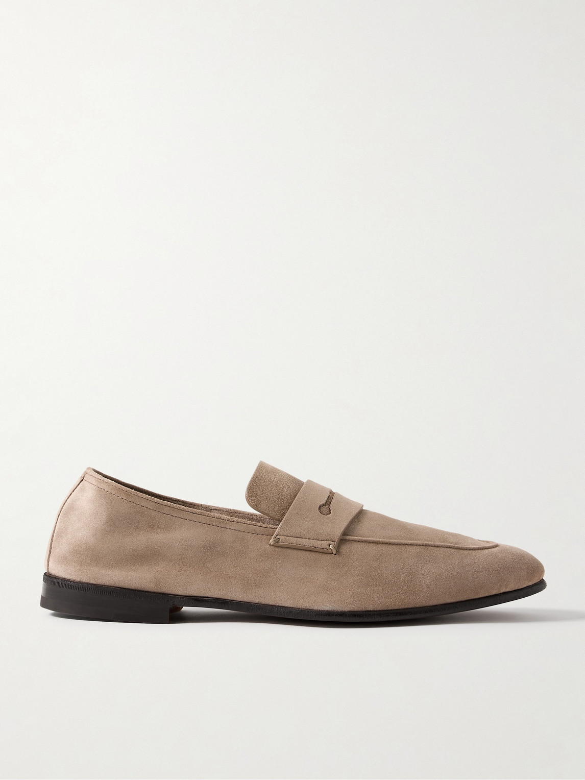 Zegna L'Asola Suede Penny Loafers - Men