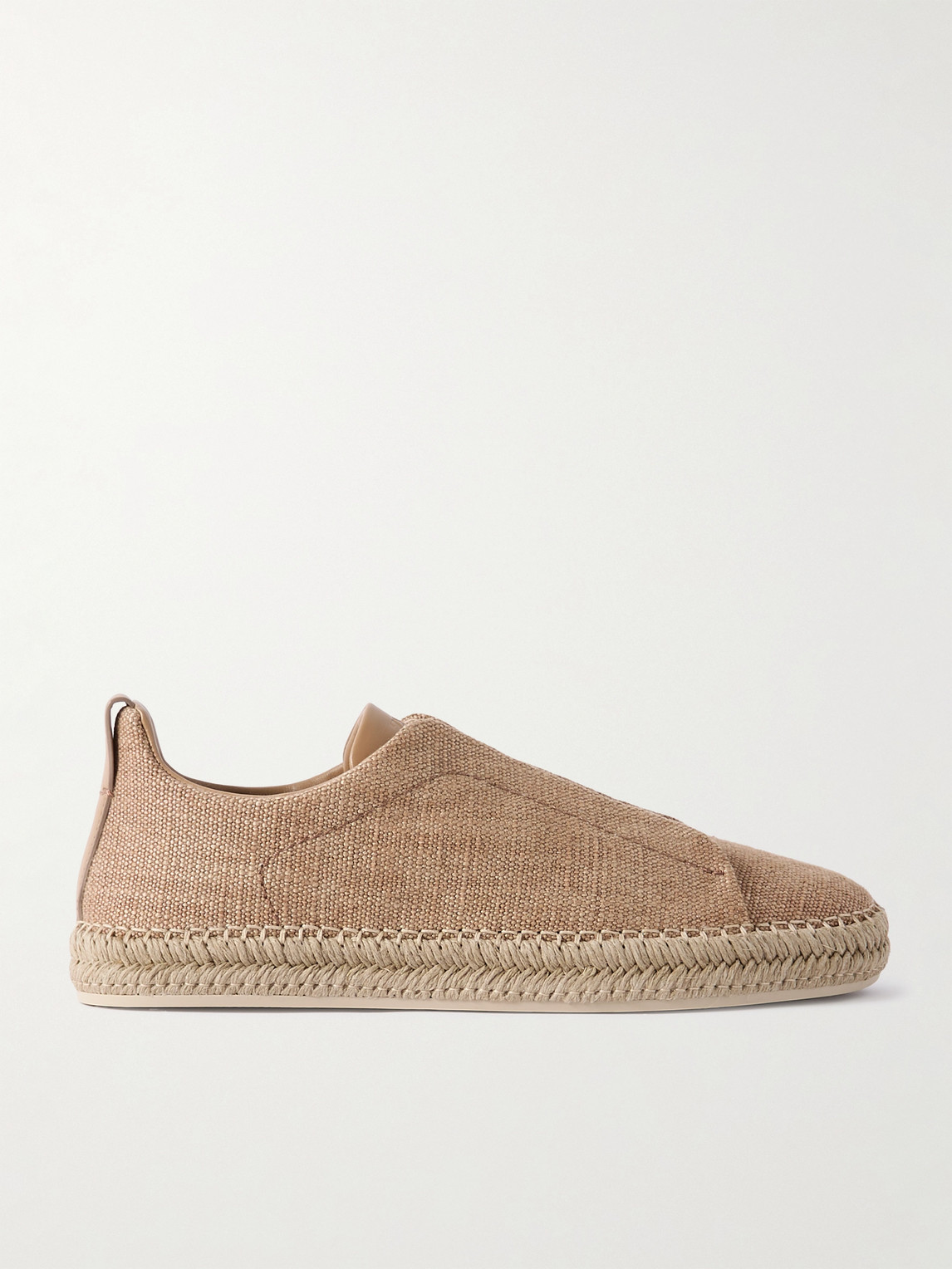 Zegna Triple Stitch™ Leather-Trimmed Canvas Slip-On Sneakers - Men