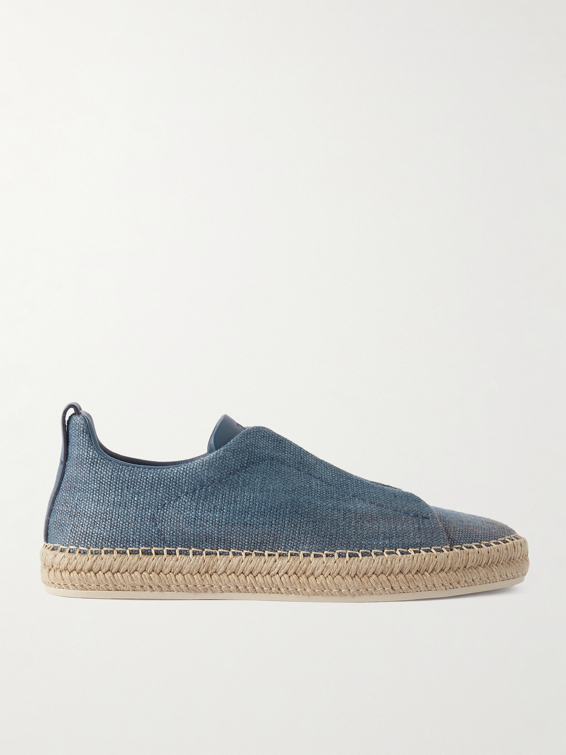 Zegna Triple Stitch™ Leather-Trimmed Canvas Slip-On Sneakers - Men