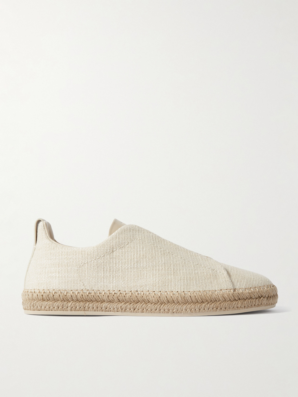 Zegna Triple Stitch™ Leather-Trimmed Canvas Slip-On Sneakers - Men