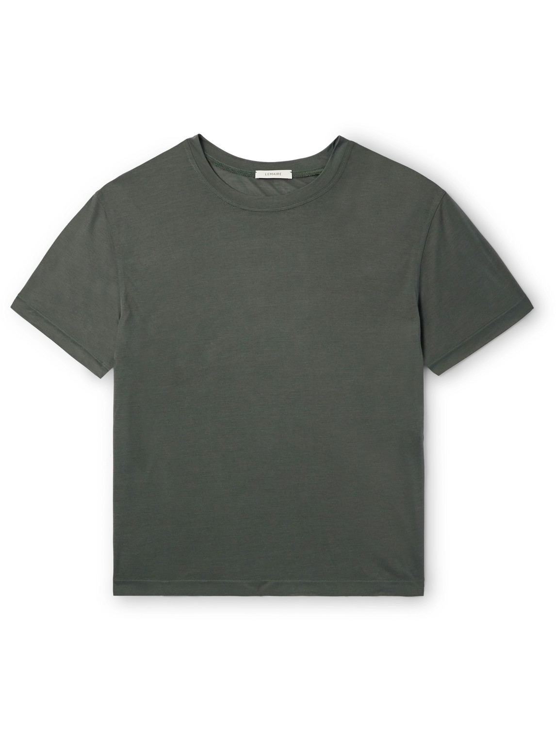 Lemaire Silk-jersey T-shirt In Grey