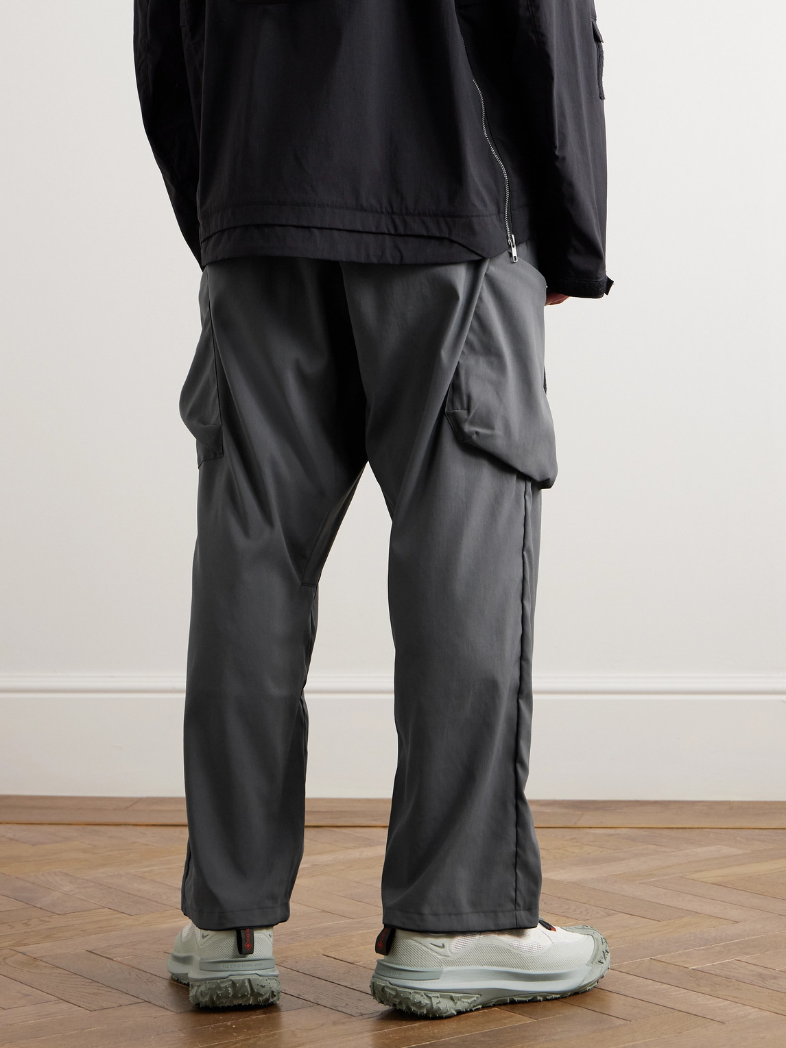 Shop Acronym P55-m Belted Stretch-shell Cargo Trousers In Gray
